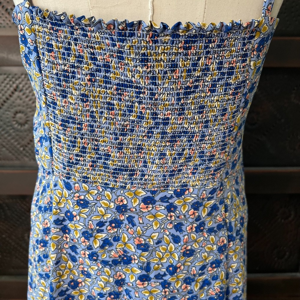 SHEIN Ditzy Floral Babydoll Sundress Women's Size M Side Zip Adjustable Straps - Picture 6 of 10